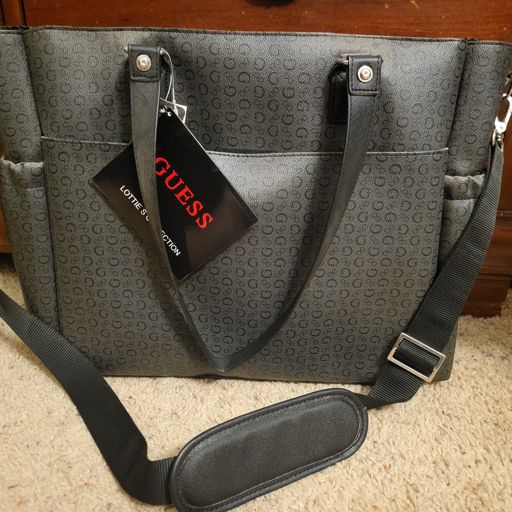 GUESS Gray Diaper Bag